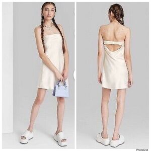 Wild Fable XXL plus size ivory strapless mini dress NWT